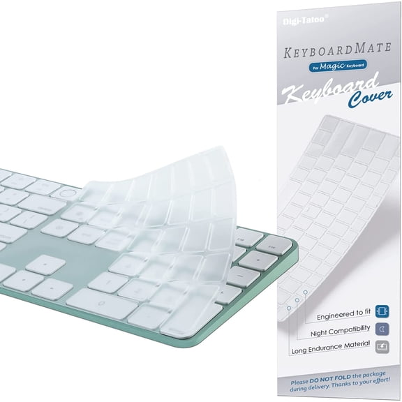 EFFFERTWQL-[Not for 2024 Release A3119] Keyboard Cover for iMac Magic Keyboard (Model A2520, Touch ID, with Numeric Key) - Ultra Thin, Protective and Clear Keyboard Cover Protector Skin