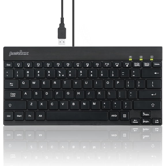 EFFFERTWQL-PERIBOARD-426 Wired Mini Low Profile Keyboard (Wired USB), US English Layout (11665)