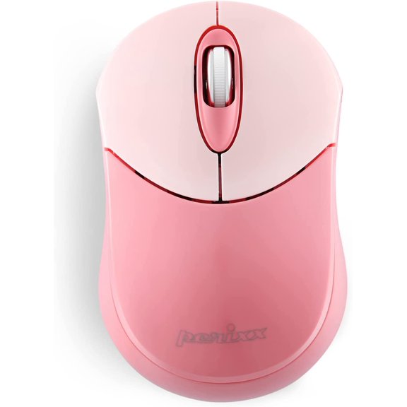 EFFFERTWQL-PERIMICE-802PK Wireless Bluetooth Mouse - Portable Design - Compatible with Windows, iOS, and Android PC, Laptop, Tablet, and Smartphone - Pink (12141)