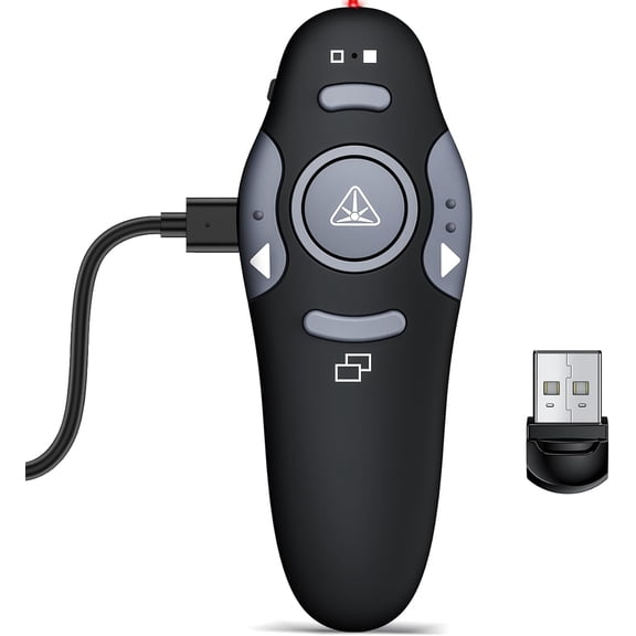 EFFFERTWQL-Presentation Remote, RF 2.4GZ Rechargeable USB Slide Clicker for Powerpoint Presentation Presenter for Laptop/Computer/MAC