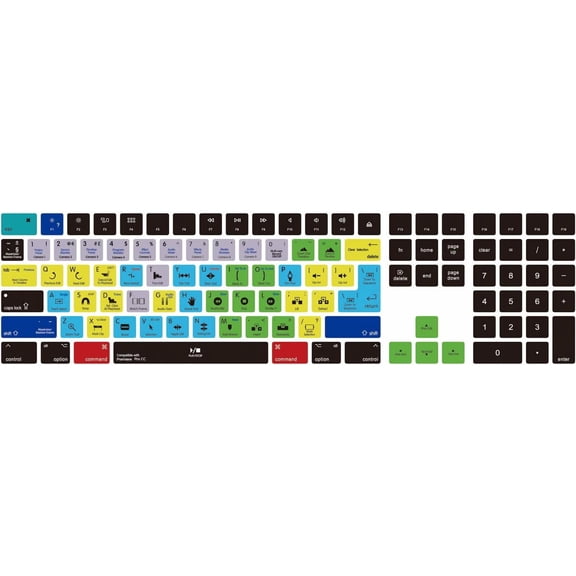 EFFFERTWQL-Pro CC Shortcut Hotkey Silicone Keyboard Cover Keypad Skin for Magic Keyboard with Numeric Keypad A1843 MQ052LL/A Released in 2017/2018(US/EU Layout)