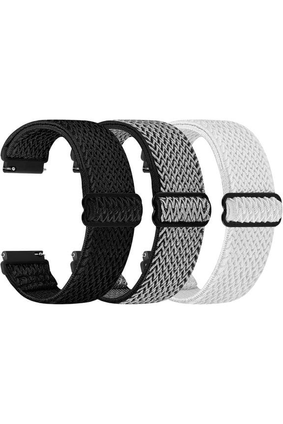 -Quick Release Watch Band - Choice of Width -18mm 19mm 20mm 22mm 24mm Watch Bands, Solo Loop Adjustable Elastic Nylon Watch Straps Replacement Wristband for Men Women