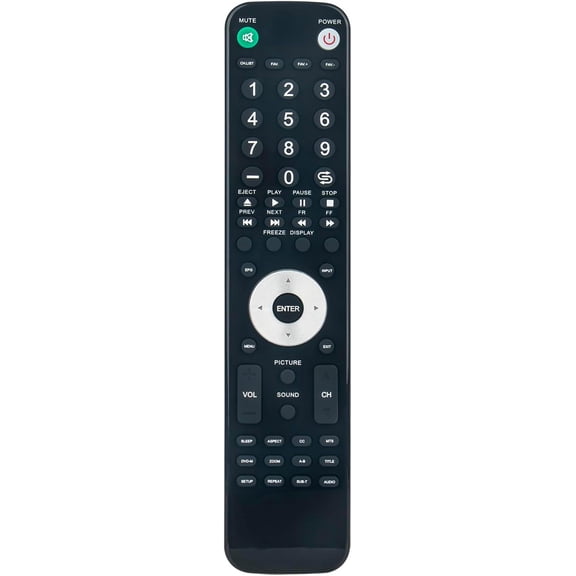 EFFFERTWQL-RE20QP80 Replace Remote Control Work for RCA LCD TV/DVD LED55B55R120Q LED55C55R LED55C55R120Q LED60B55R120 26LA33RQ LED52B45RQ LED52B55R120Q LED60B55R120Q 19L30RQD 26L30RQD