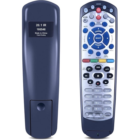 EFFFERTWQL-Replacement New IR Remote Control for Dish Network 20.1 IR Satellite Receiver TV DVD VCR