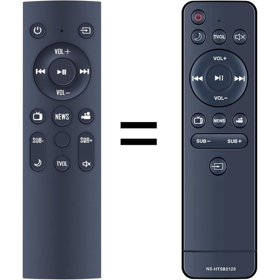 EFFFERTWQL-Replacement Remote Control Compatible with Insignia 2.1 Channel Soundbar with Wireless Subwoofer NS-HTSB2123