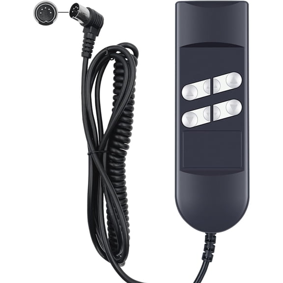 EFFFERTWQL-Replacement Remote Control fit for Fromann Okin 4 6 Button Recliner Lift Chair or Power Recliner, for Sleep Number Flex Fit Wired Adjustable BedWire Length 59 in