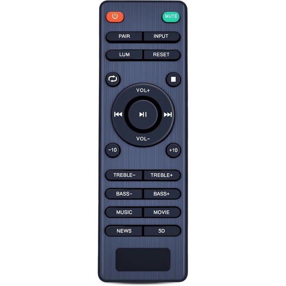 EFFFERTWQL-Replacement Remote Control for Monoprice VMAI Abox & Trust Lino XL Compatible with Model SB-100/S4/FS22CS 2.1 TV Sound Bars