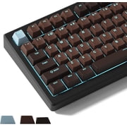 EFFFERTWQL-Shine Through Keycaps for Mechanical Keyboard, Retro Brown PBT Keycaps Cherry Profile Key Cap 60 65 75 100 Percent for 61/64/68/84/87/100/104/108 Retro Gaming Mechanical Keyboard