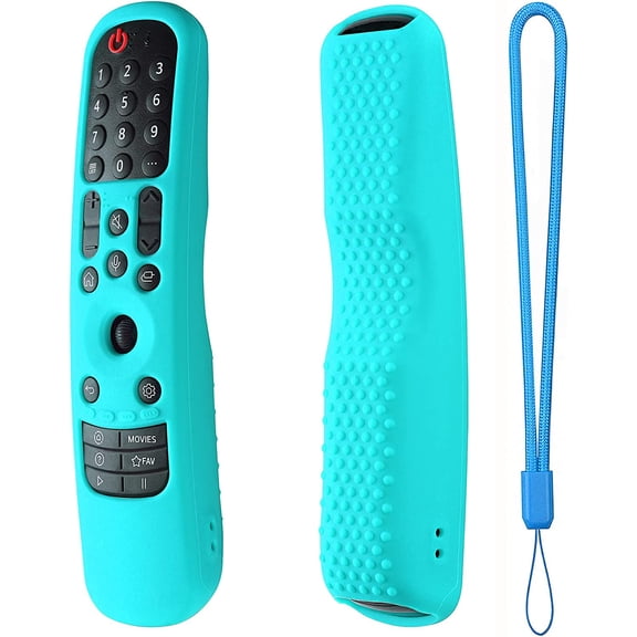 EFFFERTWQL-Silicone Cover for MR24GA/MR21GA/MR22GN/MR23GA Protective Case Compatible with LG Magic TV C2 C3 G3 OLED Remote Control Slicone Sleeve with Lanyard(Mint)