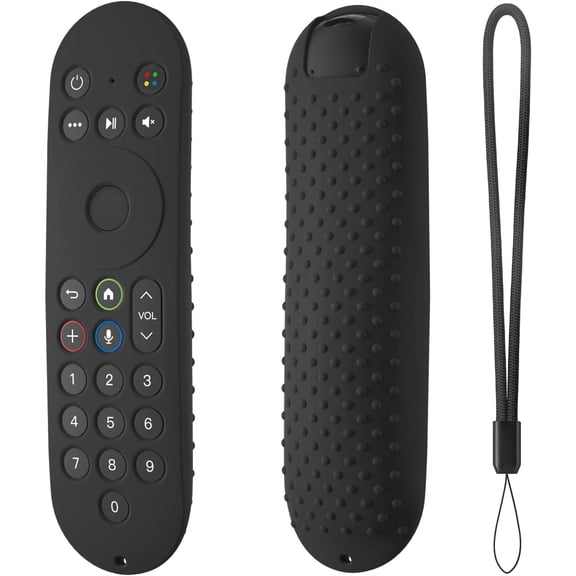 EFFFERTWQL-Silicone Cover for XR100 Xfinity Xumo Stream Box Remote Cover Xumo Streaming Box Remote Case Shockproof Anti-Slip Silicone Sleeve with Lanyard (Black)