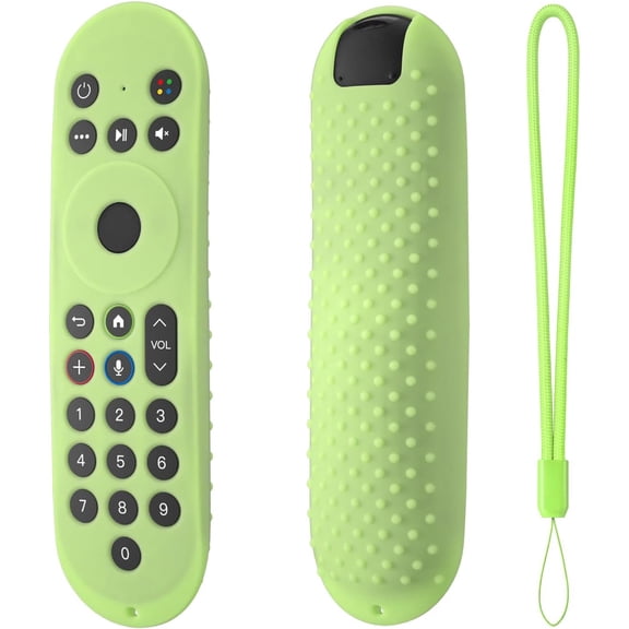 EFFFERTWQL-Silicone Cover for XR100 Xfinity Xumo Stream Box Remote Cover Xumo Streaming Box Remote Case Shockproof Anti-Slip Silicone Sleeve with Lanyard (Glow Green)