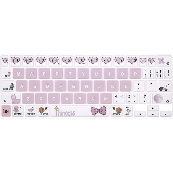 EFFFERTWQL-Silicone Magic Keyboard Cover Skin for iPad Pro 11 Inch Magic Keyboard(4nd Generation),for iPad Pro 11 Keyboard Protector Accessories-Pink Princess
