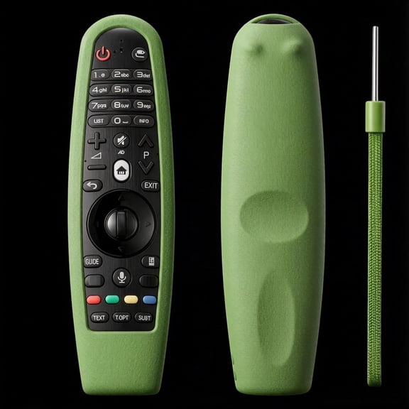 EFFFERTWQL-Silicone Protective Case for LG MR20GA MR19BA MR18BA MR650A MR600 Remote Control, Anti-Slip Cover for LG AKB75855501 Magic Remote Skin Protector - Glow Green