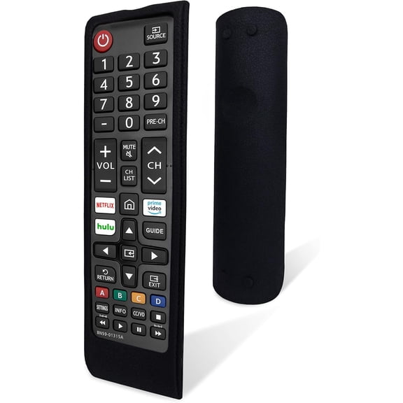 EFFFERTWQL-Silicone Remote Case for Samsung TV Remote  Shockproof, Dustproof, Washable Protective Cover (Black)