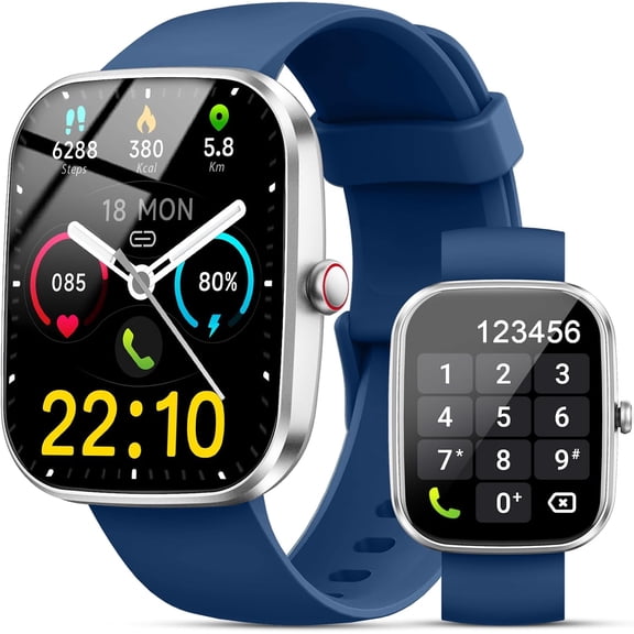 EFFFERTWQL-Smart Watch, 1.91" Smartwatch for Men Women (Answer/Make Call), Fitness Tracker with 100+ Sport Modes, IP68 Waterproof, Heart Rate/Sleep Monitor, Spo2, Pedometer, Activity Tracker for Andr