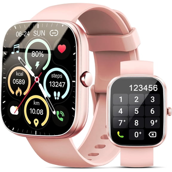 EFFFERTWQL-Smart Watch, 1.96" HD SmartWatch, Touch Screen Answer/Make Call, IP68 Waterproof 100+ Sport Fitness Tracker, Activity Tracker with Sleep Monitor/SpO2/Heart Rate/Pedometer for Android iOS