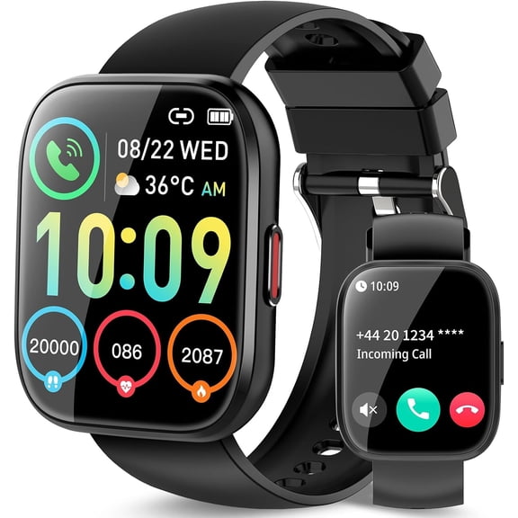 EFFFERTWQL-Smart Watch for Men Women, 1.85" TFT-Touch Screen Smartwatch with Call Function, 112 Sport Modes, Fitness Tracker with 24/7 Heart Rate/Sleep Monitor, IP68 Waterproof, Fitness Watch for And