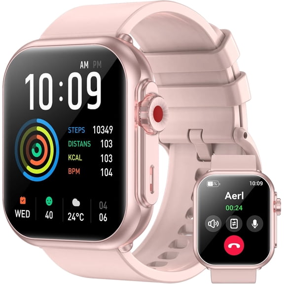 EFFFERTWQL-Smart Watch for Men Women, 1000mAh Battery 100-Day Standby Time, 1.85" HD Screen Fitness Tracker, 110+ Sport Modes, IP68 Waterproof, Heart Rate/Sleep Monitor, Fitness Watch for Android/iOS