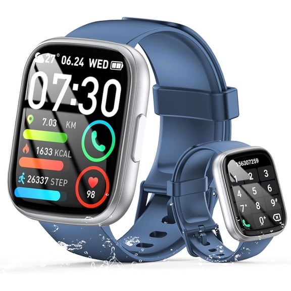 EFFFERTWQL-Smart Watch for Men Women (Answer/Make Call), 1.95" Touch Screen Fitness Tracker with Heart Rate/Sleep Monitor, IP68 Waterproof Smartwatch for Android iOS, Fitness Watch with 120+ Sports M