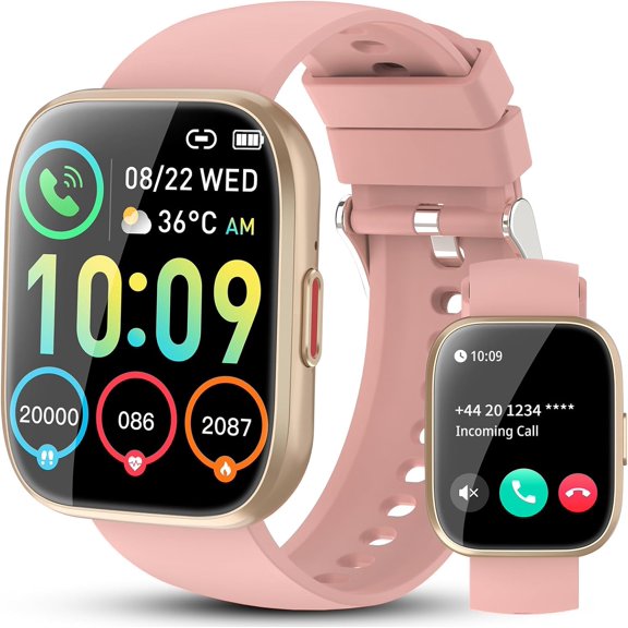 EFFFERTWQL-Smart Watch for Women, 1.85" TFT-Touch Screen Smartwatch with Call Function, 112 Sport Modes, Fitness Tracker with 24/7 Heart Rate/Sleep Monitor, IP68 Waterproof, Fitness Watch for Android
