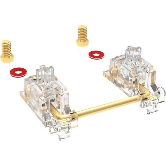 EFFFERTWQL-Stabilizer V3, Screw in Stabilizers with 2u 6.25u 7u Wires, PCB Mount Keyboard Stabilizers for Mechanical Keyboards (V3 Clear 80% Kit)