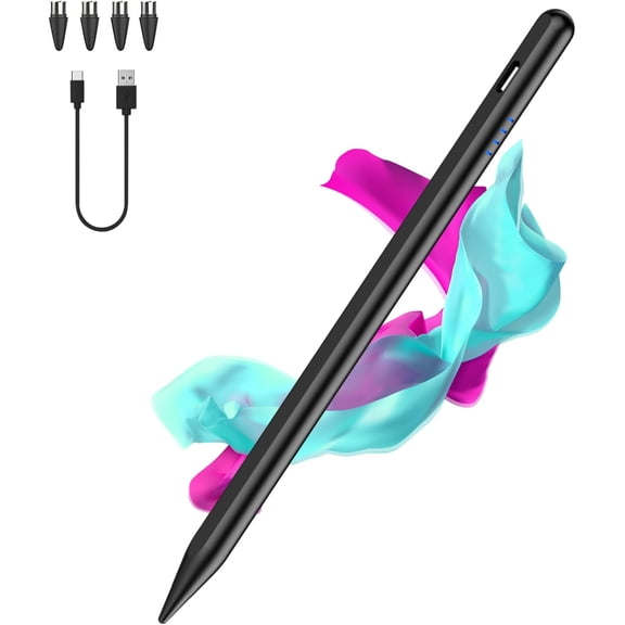 EFFFERTWQL-Stylus Pen for Android and IOS Touch Screen Pen,Tablet Pencil with 4 Pom Tip,Magnetic Phone Stylus Compatible with Samsung/Huawei/Lenovo/Mi/Vivo and Other Android Smartphone and Tablet Dev