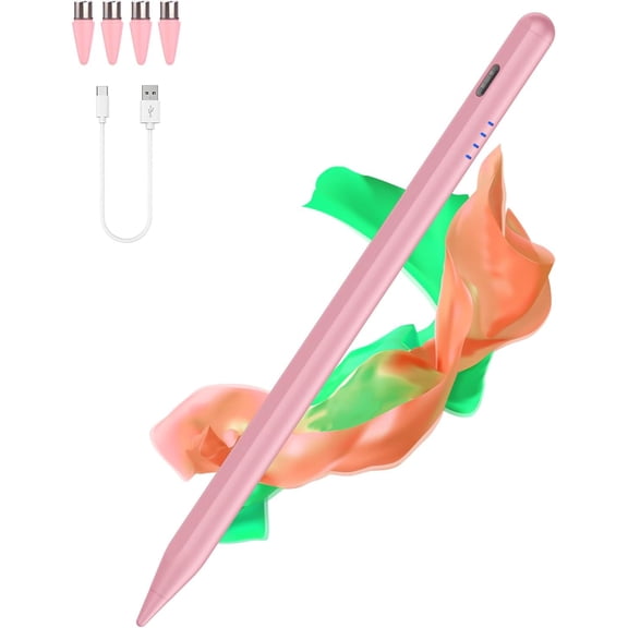 EFFFERTWQL-Stylus Pen for Android and iOS Touch Screen Pen,Tablet Pencil with 4 Pom Tip,Magnetic Phone Stylus Compatible with Samsung/Huawei/Lenovo/Mi/Vivo and Other Android Smartphone and Tablet Dev