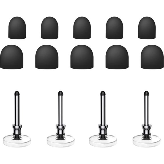EFFFERTWQL-Styluslink 4 Transparent Disc Tips+10 Rubber Tips,High Precision and High Sensitivity Stylus Replacement Nibs for Styluslink 3 in 1 Disc Rubber Stylus Pens Only