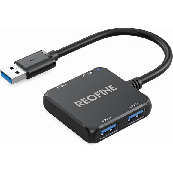 EFFFERTWQL-USB 3.0 Hub, 4 Port USB Hub Splitter,Portable USB Adapter Mini Multiport Expander for Desktop, Laptop, Gaming Console, Flash Drive, HDD, Printer, PC, Keyboards