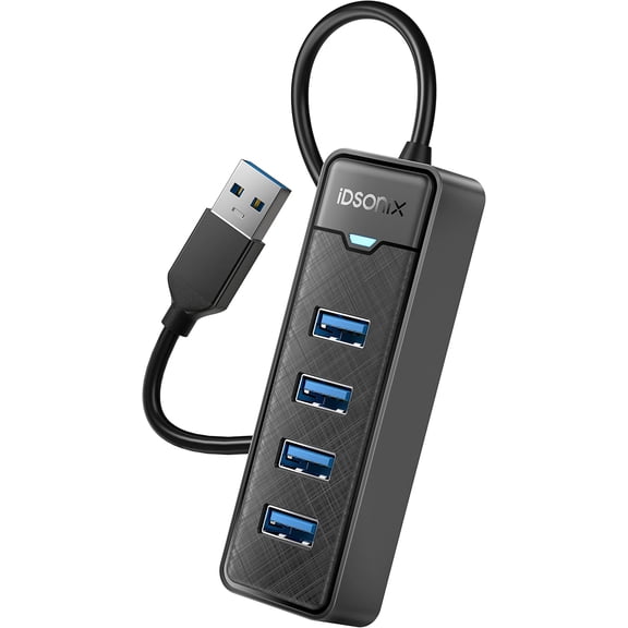 EFFFERTWQL-USB 3.0 Hub, 4 Ports USB Hub for Laptop, 5Gbps USB Splitter Multiport Adapter, USB Extension Cable Hub for PC, Desktop, Xbox, Flash Drive, HDD, Console, Printer, Keyboards, Mouse