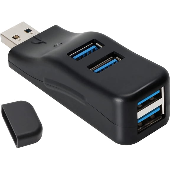 EFFFERTWQL-USB 3.0 Hub for Laptop, Portable 4-Port Data USB Splitter, Mini USB A Port Expander, 5Gbps Fast Data Transfe for Desktop Computer, Surface Pro, XPS, PC, Flash Drive, Mobile HDD, Keyboard,