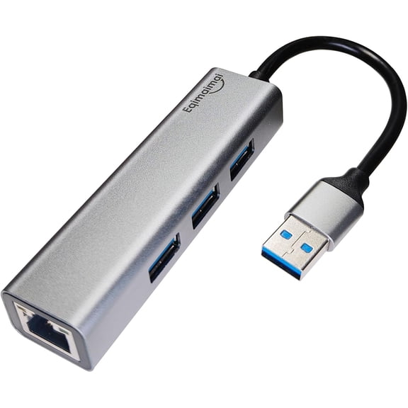 EFFFERTWQL-USB 3.0 Hub with Ethernet Adapter - 1GB RJ45, USB A to Ethernet, Compatible with Windows, Mac OS, Linux