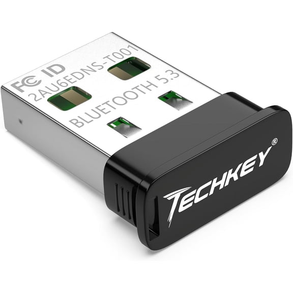 EFFFERTWQL-USB Bluetooth Adapter for Desktop PC, Plug&Play 5.3 Mini EDR Bluetooth Dongle Receiver & Transmitter for Laptop Computer Compatible with BT Headphones Keyboard Mouse Windows 11/10/8.1