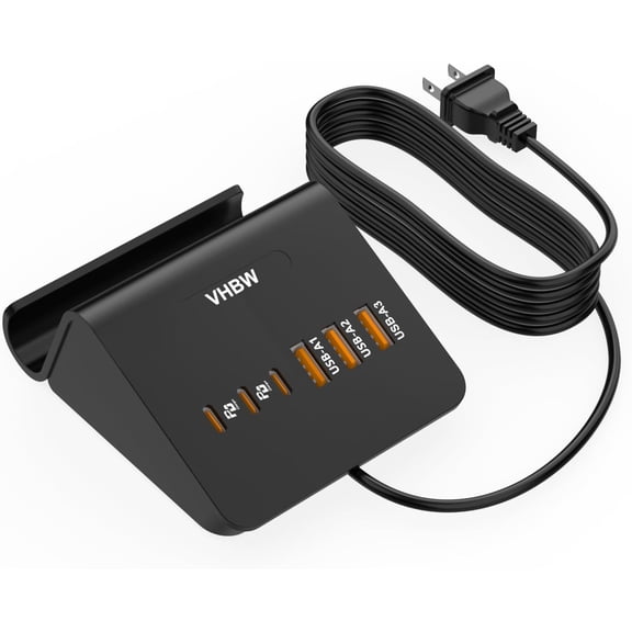 EFFFERTWQL-USB C Charging Station 35W, VHBW 6 Port 3A and 3C(1Port *USB-C PD20W Fast) Desktop Fast Charging Station for iPhone 14/13/12,Samsung Galaxy S23/S22/S21,etc