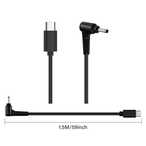 EFFFERTWQL-USB-C to DC 3.5 x 1.35mm Power Jack 9V Power Extension Charging Cord, for Webcam Router, Recorder, Bluetooth Speaker, Scanner, DVR, Hard Disk Box, USB-HUB etc.