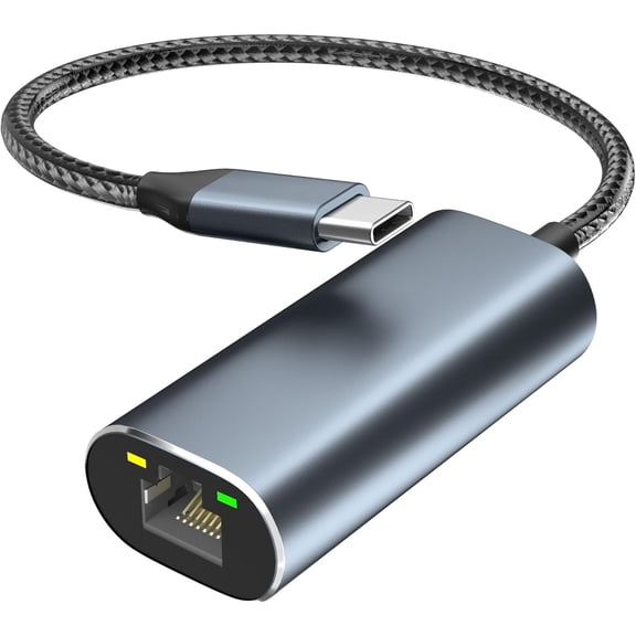 EFFFERTWQL-USB C to Ethernet Adapter 2.5 Gigabit, Ethernet to USB C Adapter, 2.5Gbps Network Connector for Dell/HP/Mac Laptop, USB Network Connector, Type-C to RJ45 LAN, RJ45 Cable Converter