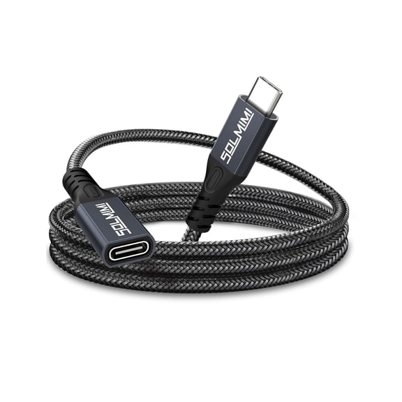 EFFFERTWQL-USB C Extension Cable (20Gbps/100W/4k@60Hz), USB Type C 3.2 Male to Female Extender Extensions for Data/Video Sync/Charging for USB-C Phone Tablet Laptop Hub/Iphone15 16 17/Magsafe 3.5Ft