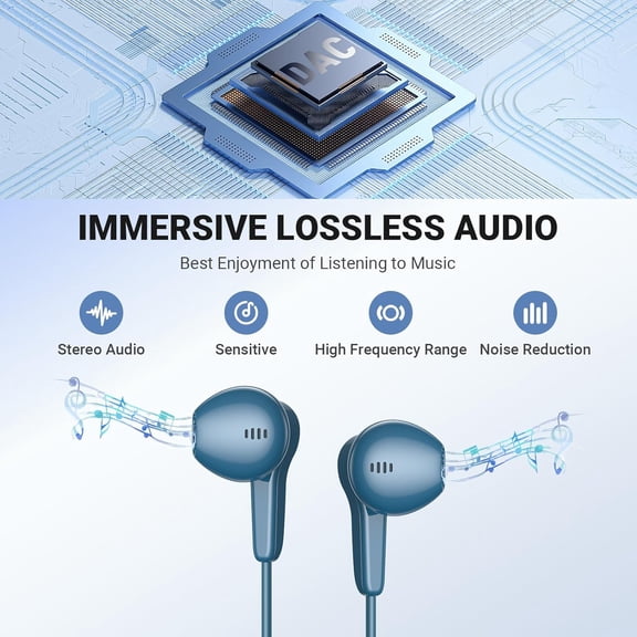 EFFFERTWQL-USB C Headphones for iPhone 17 Air 16 15 Pro Max Plus, Type C Earphone with Mic HiFi Stereo Volume Magnet in Ear USBC Wired Earbud for Samsung Galaxy S26 S25 S24 Ultra S23 Fe S22+ Flip/Pix