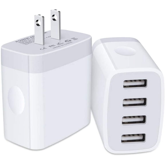 EFFFERTWQL-USB Charger Block,2-Pack USB Plug for Wall Outlet Charging Cube Fast Charging Box Multi Plug Adapter Charger Station for iPhone 17 16 15 14 13 12 11 Pro Max SE XR XS X 8 7,Samsung Galaxy,G