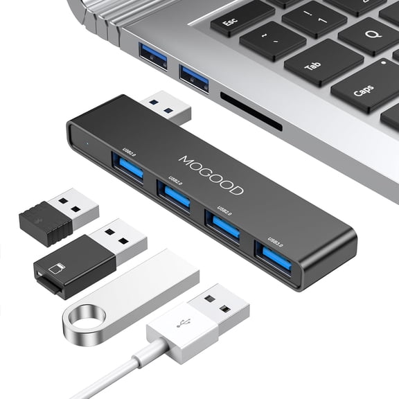EFFFERTWQL-USB Hub 3.0 USB Hub for Laptop USB Splitter USB Port Splitter USB Port Expander USB Multiport Adapter Laptop, Xbox, Flash Drive, HDD, Console, Printer, Camera,Keyborad, Mouse