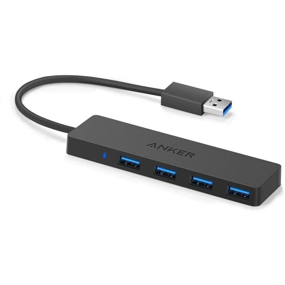 EFFFERTWQL-USB Hub 4 Ports with 5Gbps Data Transfer, Multiple USB 3.0 Hub, USB Splitter for Laptop, Extender for A Port Laptop, PC, Desktop and More [Charging Not Supported](0.7 ft USB-A)