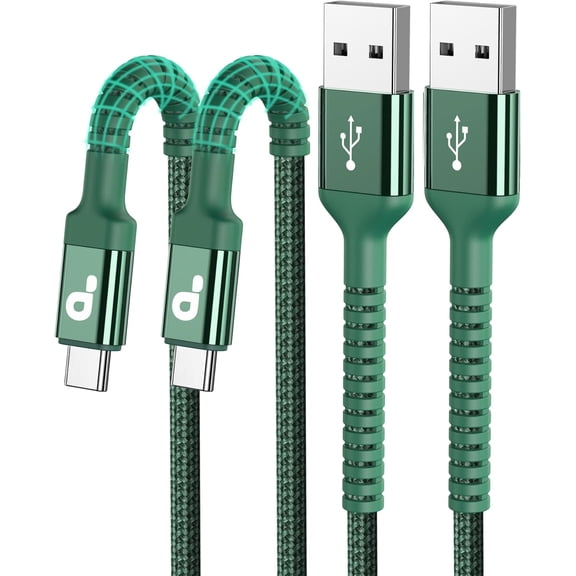 EFFFERTWQL-USB to USB C Cable Fast Charging 6FT, USB A to USB C Charger Cord, Upgraded Extra Durable Braided USBC Cable Compatible with iPhone 16 15 Pro Max,Samsung Galaxy S10 S9 Plus, LG and More -G
