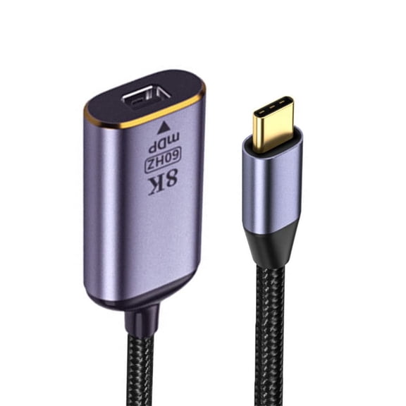 EFFFERTWQL-USB4 USB-C Type-C Source to MINI Displayport MINI-DP Female Cable Display 8K 60HZ UHD 4K Monitor Displays