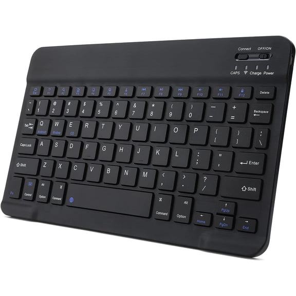EFFFERTWQL-Ultra-Slim Rechargeable Bluetooth Keyboard Portable Wireless Keyboard for iPad A16 11th 10th Generation, iPad Pro iPad Air iPad Mini iPhone, Android Samsung Galaxy Tablet Smartphone Cell P