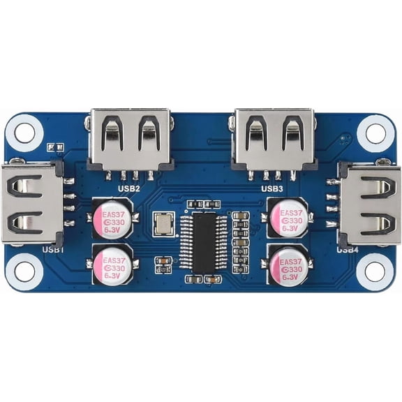 EFFFERTWQL-Waveshare USB HUB HAT (B) for Raspberry Pi Series Extended 4X USB 2.0 Ports