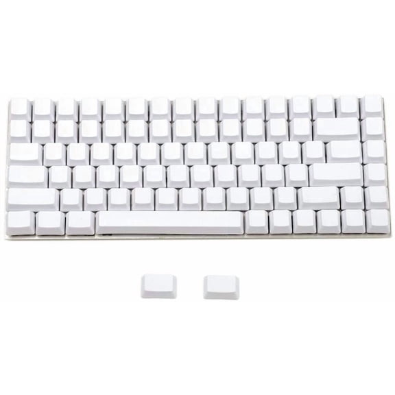 EFFFERTWQL-White Black Dolch Thick PBT 84 68 64 Blank Keyset OEM Profile Keycaps for MX Mechanical Keyboard Keychron K2 K6 Keycool Tada68 YD64 (White)