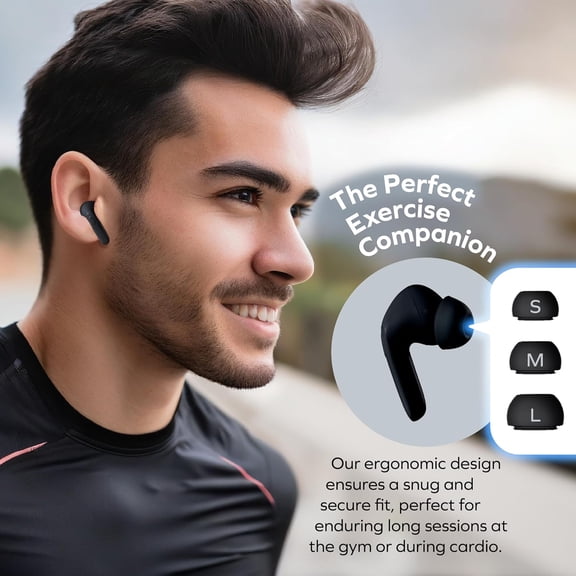 EFFFERTWQL-Wireless Active Noise Cancelling Earbuds, Bluetooth in-Ear Headphones with Transparency Mode, IPX7 Waterproof Sports Earphones, USB-C Charging Case, App EQ & Location Tracking
