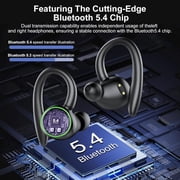 EFFFERTWQL-Wireless Earbuds, Bluetooth 5.4 Headphones Sport, Over Ear Buds With ENC Noise Cancelling Mic, 48H, Wireless Earphone With Earhooks, Stereo Deep Bass, IP7 Waterproof Headset for Workout, B