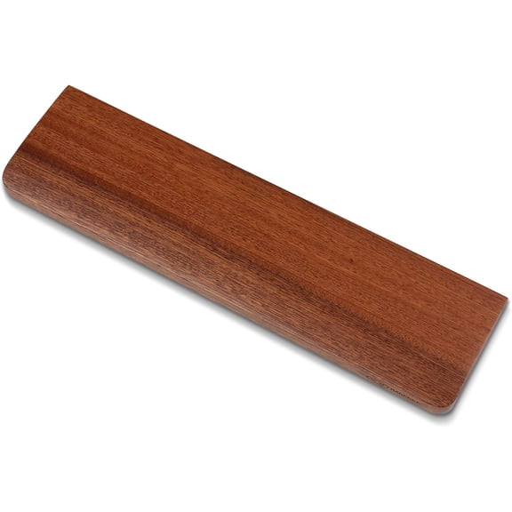 EFFFERTWQL-Wooden Keyboard Wrist Rest for 60% Keyboard, Ebony Wood Wrist Rest Pad Support with Anti-Slip Rubber Base, Ergonomic Keyboard Palm Rest for Pain Relief, Easy Typing