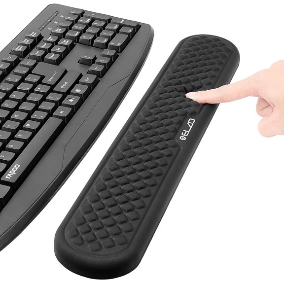 EFFFERTWQL-Wrist Rest for Keyboard, Soft Memory Foam Wrist Support, Ergonomic, Non-Slip for Computer Keyboard, Made Easy Typing & Relieve Wrist Pain, Black